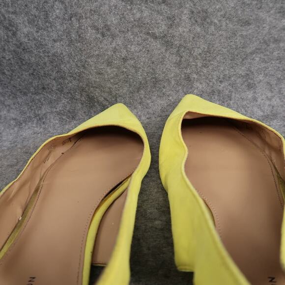 14th & Union Shoes Womens 9 Flats Slingback Pointed Toe Stretch Yellow Sandal - Picture 5 of 12